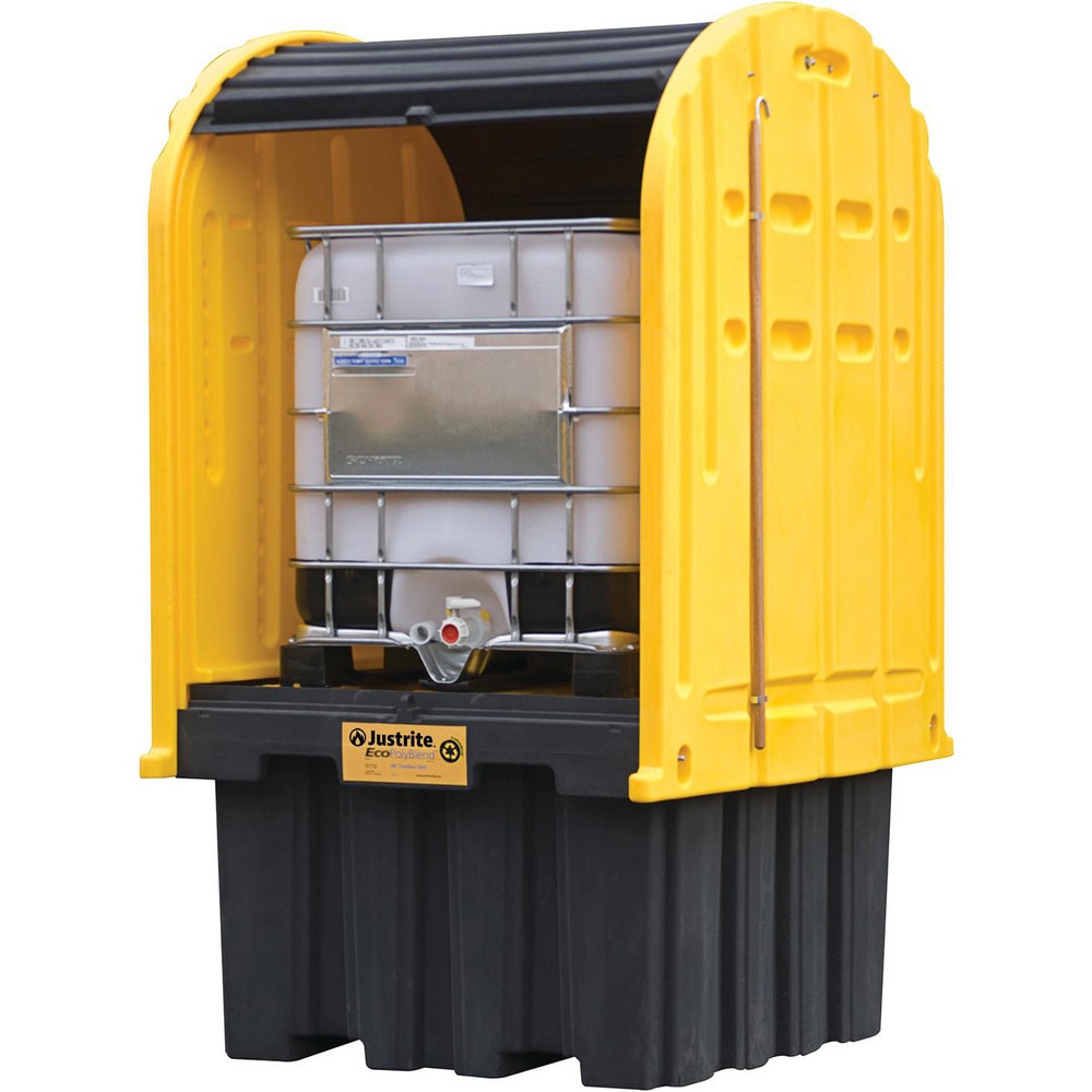 IBC Storage Lockers; Number of Totes: 1 ; Sump Capacity (Gal.): 372.00 ; Height (Inch): 103-3/4 ; Length (Inch): 60-3/4 ; Length (Decimal Inch): 60.7500 ; Width (Inch): 60-3/4