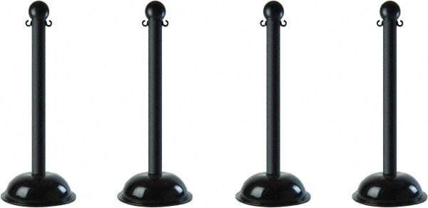 Free Standing Retractable Barrier Post: Plastic Post, Plastic Base