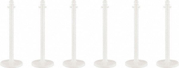 Free Standing Retractable Barrier Post: Plastic Post, Plastic Base