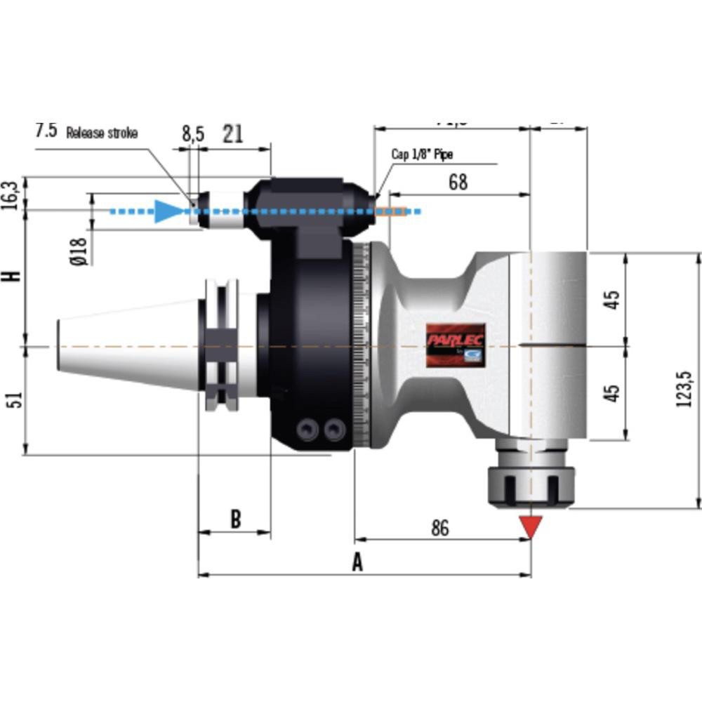 Parlec Right Angle Milling Head MSC Industrial Supply Co.
