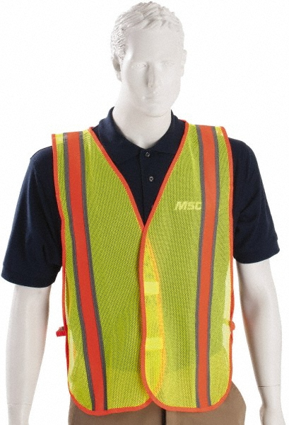 PiP High Visibility Vest: ANSI Non-ANSI Compliant, Size Universal - Yellow, Hook & Loop Closure | Part #300-0900LY