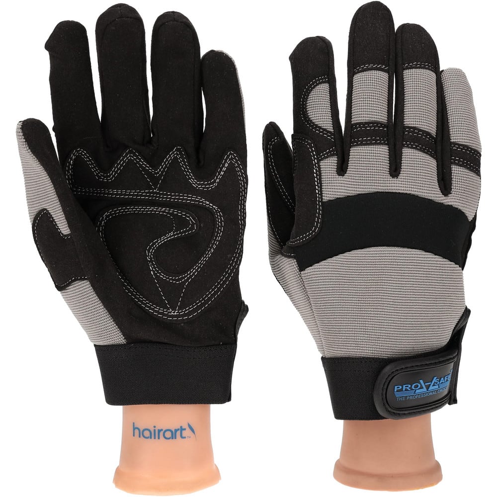 PRO-SAFE GLA-M2-M Gloves: Size M, Synthetic Leather 