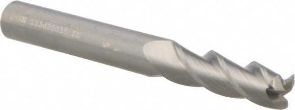 Kennametal 3870475 Corner Radius End Mill: 3/8" Dia, 1-1/4" LOC, 0.06" Radius, 3 Flutes, Solid Carbide Image