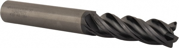 Kennametal 4071924 Corner Radius End Mill: 1/2" Dia, 1-5/8" LOC, 0.03" Radius, 4 Flutes, Solid Carbide Image