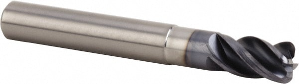 Kennametal 4046413 Corner Radius End Mill: 0.4724" Dia, 0.7087" LOC, 0.0394" Radius, 4 Flutes, Solid Carbide Image