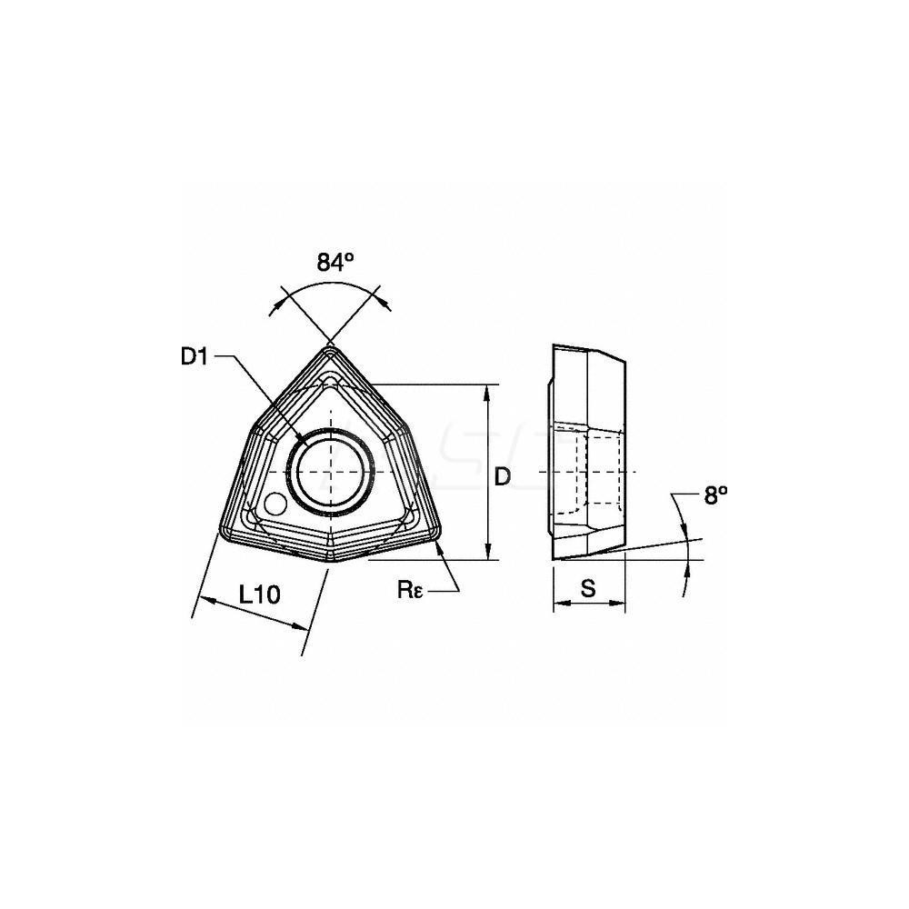 Kennametal Indexable Drill Insert DFTGD KCU40, Solid Carbide MSC Direct