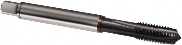 Guhring 9029030080040 Spiral Point Tap: M8 x 0.75, Metric Fine, 4 Flutes, Plug, 6H, Powdered Metal, TiCN Finish Image