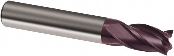 Guhring 9030930127000 Square End Mill: 1/2 Dia, 5/8 LOC, 1/2 Shank Dia, 2-1/2 OAL, 4 Flutes, Solid Carbide Image