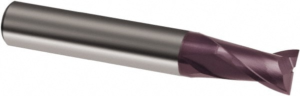 Guhring 9030920063500 Square End Mill: 1/4 Dia, 1/2 LOC, 1/4 Shank Dia, 2 OAL, 2 Flutes, Solid Carbide Image