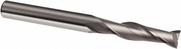 Square End Mill: 0.1181'' Dia, 0.7874'' LOC, 2 Flutes, Solid Carbide