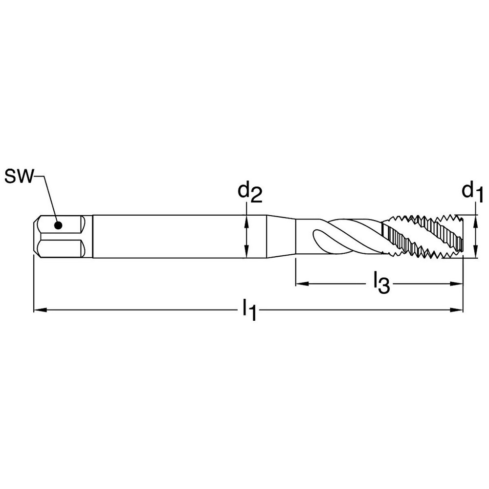 Guhring Thread Forming Tap 9/1618, UNF, 2B Class of Fit, Modified