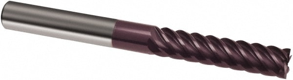 Guhring 9031810127000 Square End Mill: 1/2 Dia, 2 LOC, 1/2 Shank Dia, 4-1/2 OAL, 6 Flutes, Solid Carbide Image