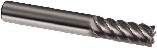 Square End Mill:  0.6250" Dia, 1.25" LOC, 0.625" Shank Dia, 3.5" OAL, 6 Flutes, Solid Carbide