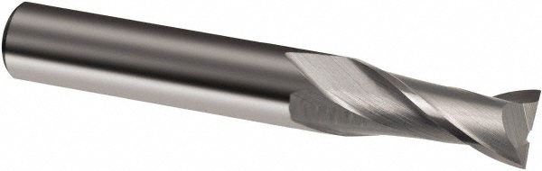 Square End Mill:  0.2559" Dia, 0.5118" LOC, 0.2559" Shank Dia, 2 Flutes, Solid Carbide