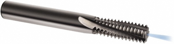 Helical Flute Thread Mill: 1/2-13, Internal, 4 Flute, 10.00 mm Shank Dia, Solid Carbide