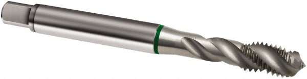 Spiral Flute Tap: M3.50 x 0.60, Metric, 3 Flute, Modified Bottoming, 6H Class of Fit, Cobalt, Bright/Uncoated