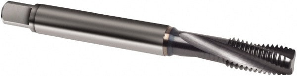 Spiral Flute Tap:  UNF,  3 Flute,  Modified Bottoming,  3BX Class of Fit,  Powdered Metal,  TiCN Finish