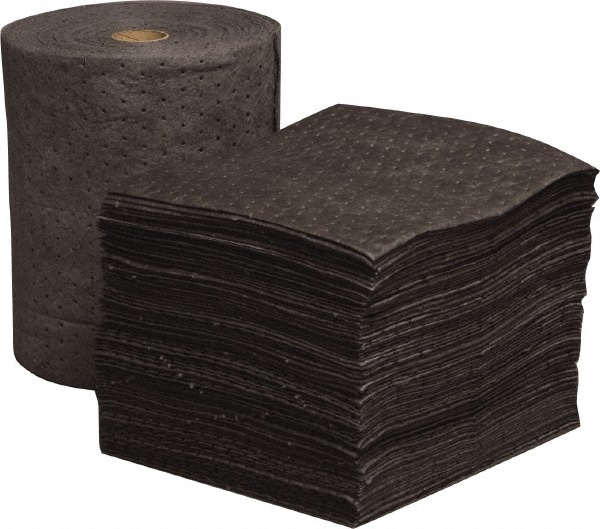 Sorbent Pad: Universal Use, 15" Wide, 17" Long, 32 gal, Gray
