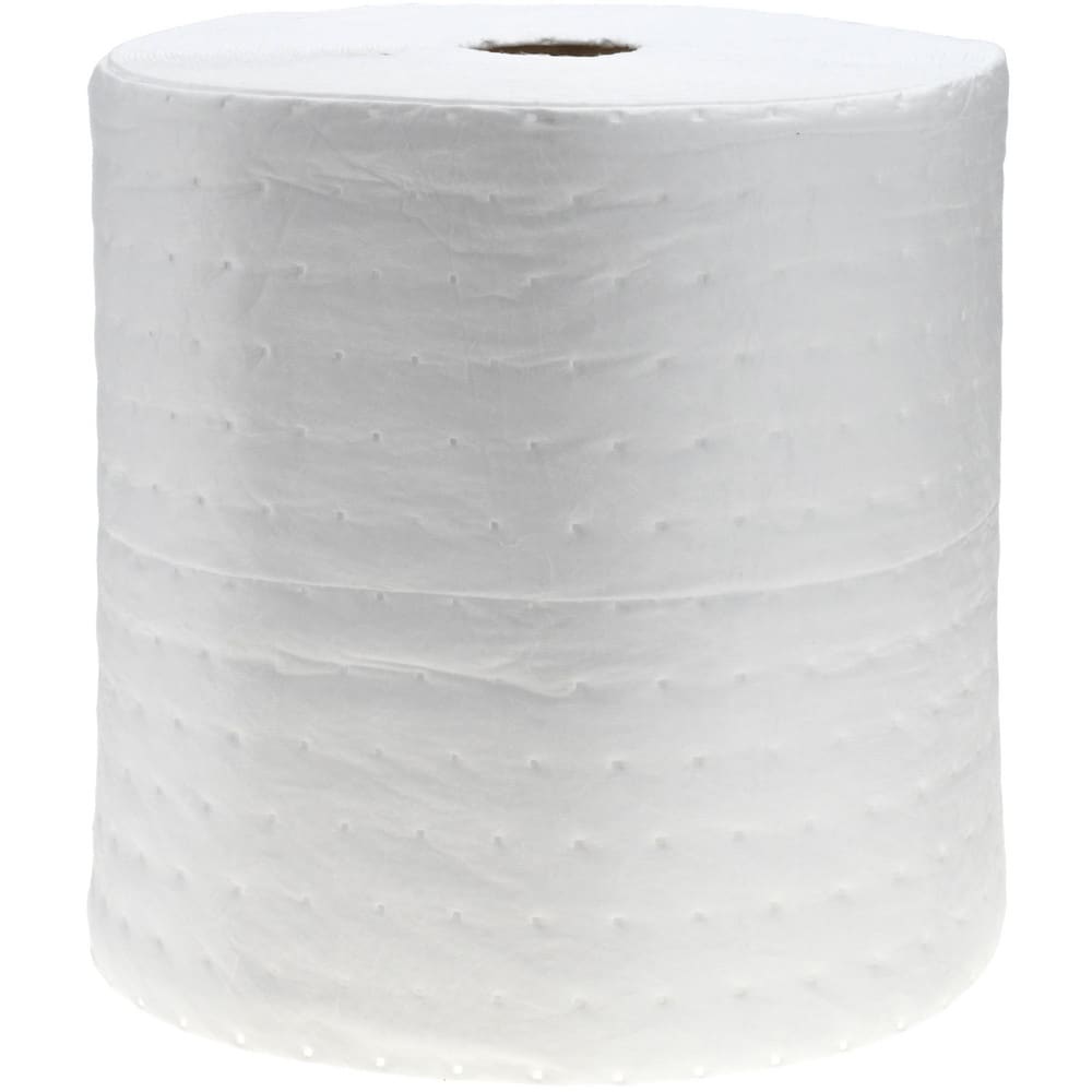 Sorbent Pad: Petroleum Based & Oil Only Use, 15" Wide, 150' Long, 28 gal, White