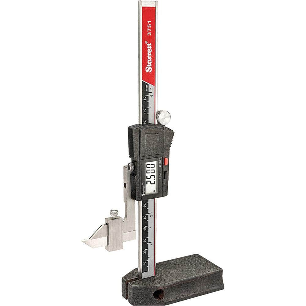 Electronic Height Gage: 150 mm Max, 0.0005" Resolution, 0.001000" Accuracy