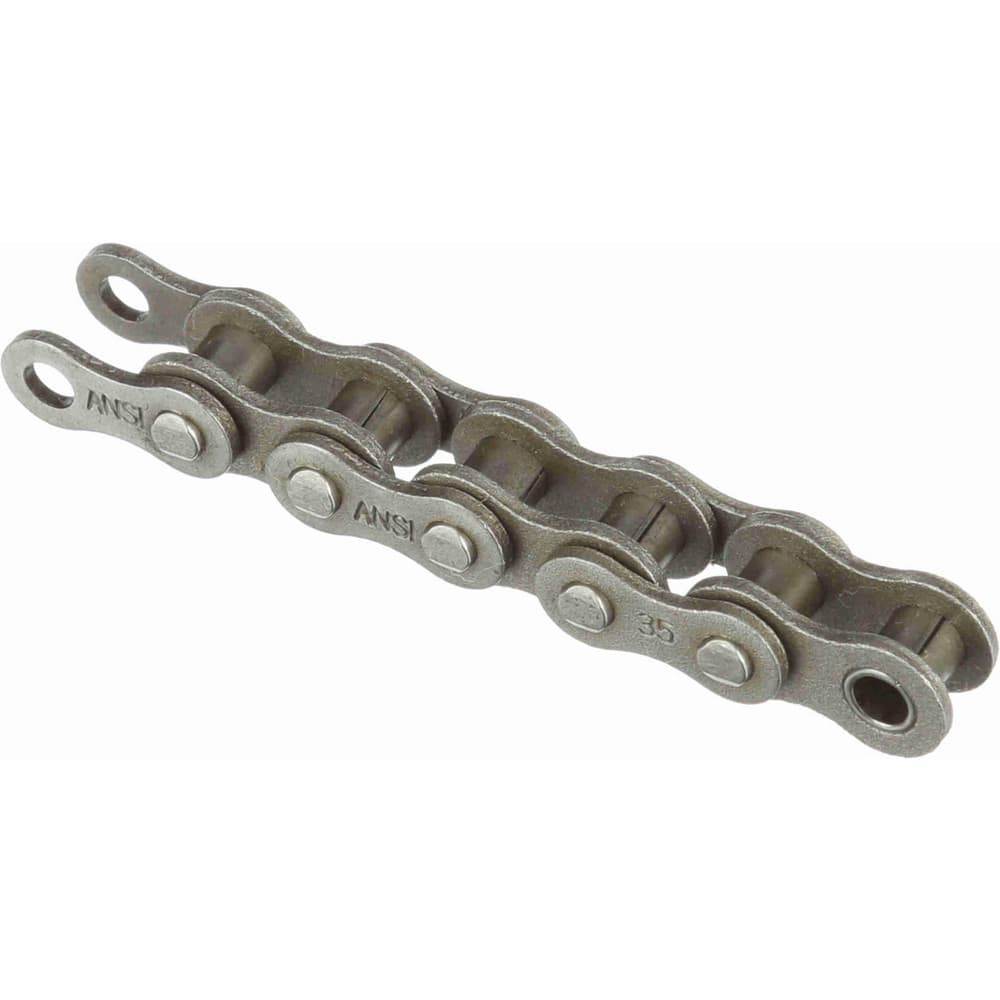 Roller Chain: Standard Riveted, 3/8" Pitch, 35 Trade, 10' Long, 1 Strand