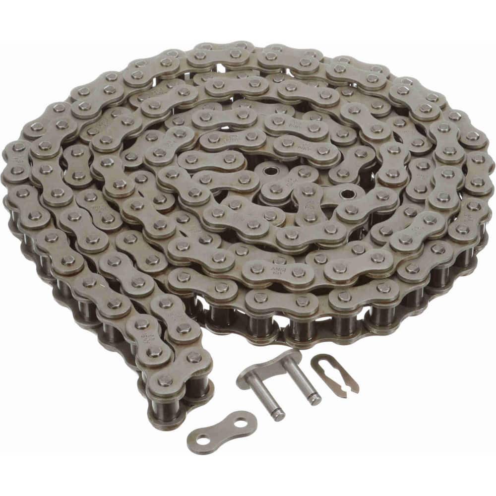Roller Chain: Standard Riveted, 3/4" Pitch, 60 Trade, 10' Long, 1 Strand