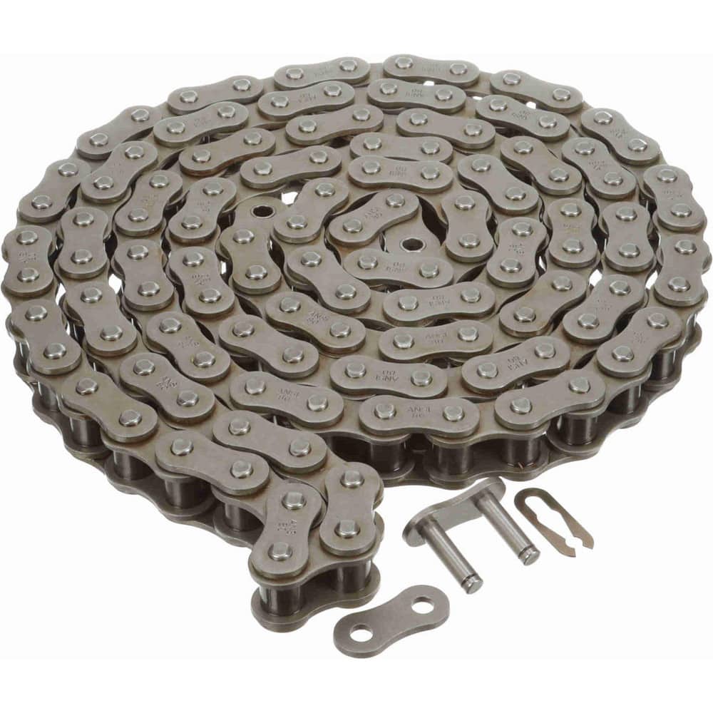 Roller Chain: Standard Riveted, 1" Pitch, 80 Trade, 10' Long, 1 Strand
