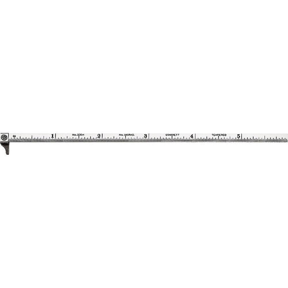 6" Long, Steel, Depth Gage Hook Rule
