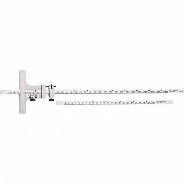 0 to 12 Inch Measurement Range, 2-3/4 Inch Base Length, Vernier Depth Gage