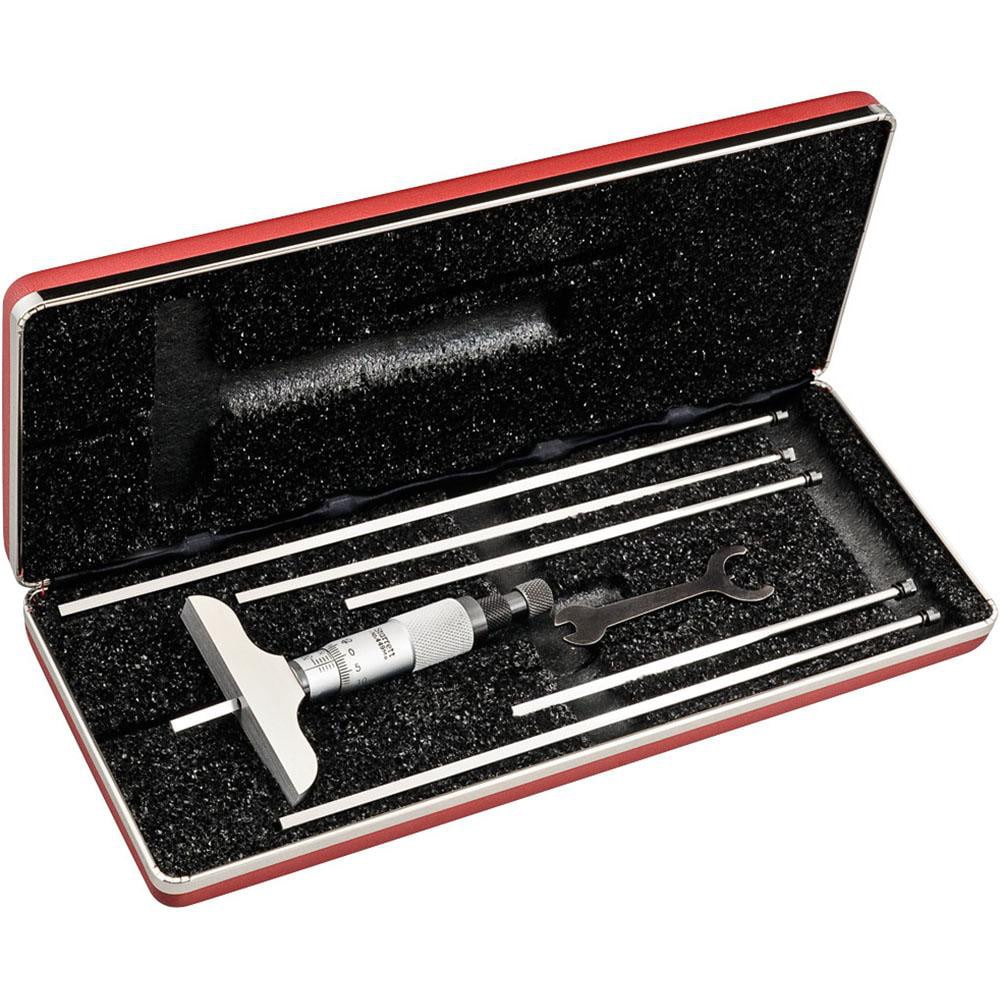 Mechanical Depth Micrometer: 150 mm Range, 6 Rod