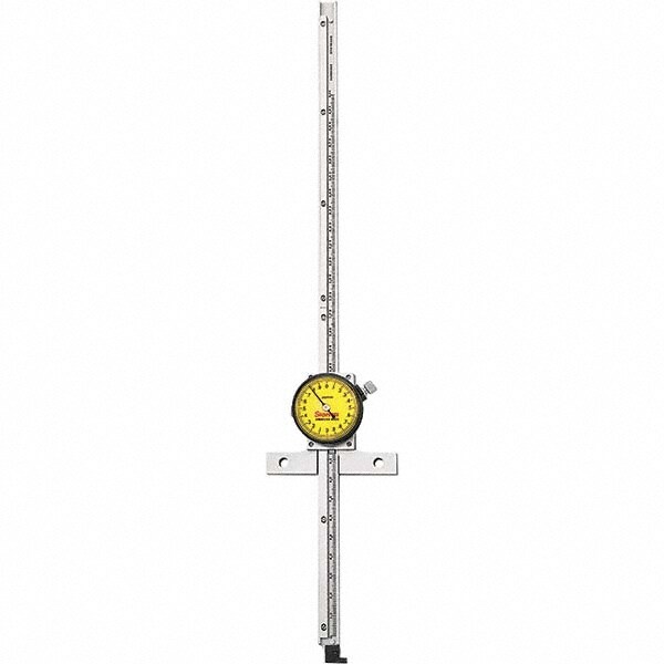 0 to 300 mm Range, Stainless Steel, White Dial Depth Gage