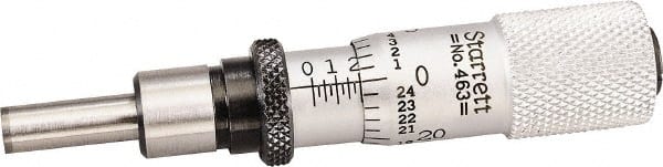 Mechanical Micrometer Heads; Minimum Measurement (Decimal Inch): 0; Accuracy: 0.000100 in; Maximum Measurement (Inch): 1/2; Thimble Diameter (Decimal Inch): 0.5313; Thimble Diameter (mm): 13.49; Digital Counter: No; Spindle Diameter (mm): 5.08; Spindle Le