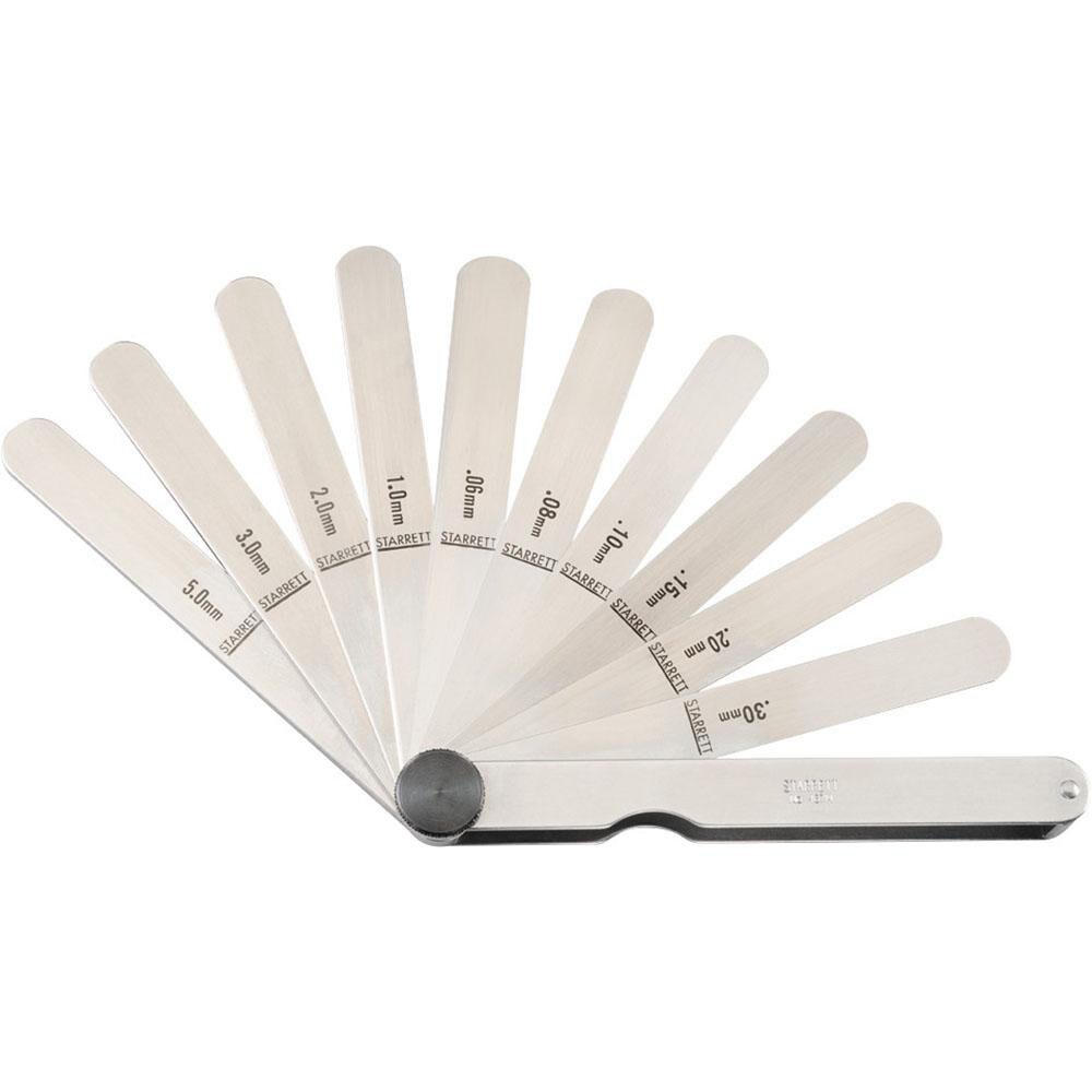 13 Piece, 0.04 to 5mm Parallel Feeler Gage Set