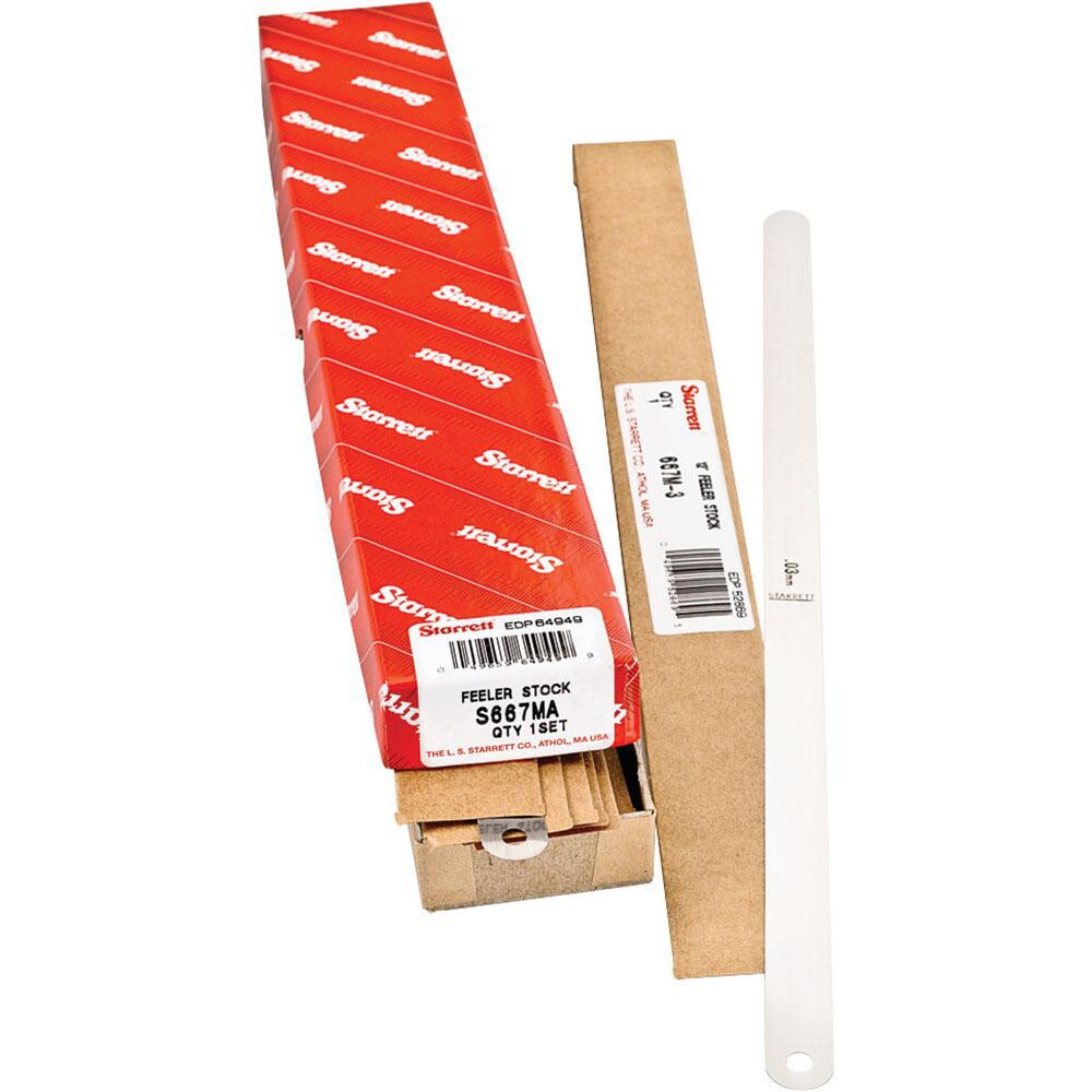 14 Piece, 0.03 to 0.5mm Parallel Feeler Gage Set
