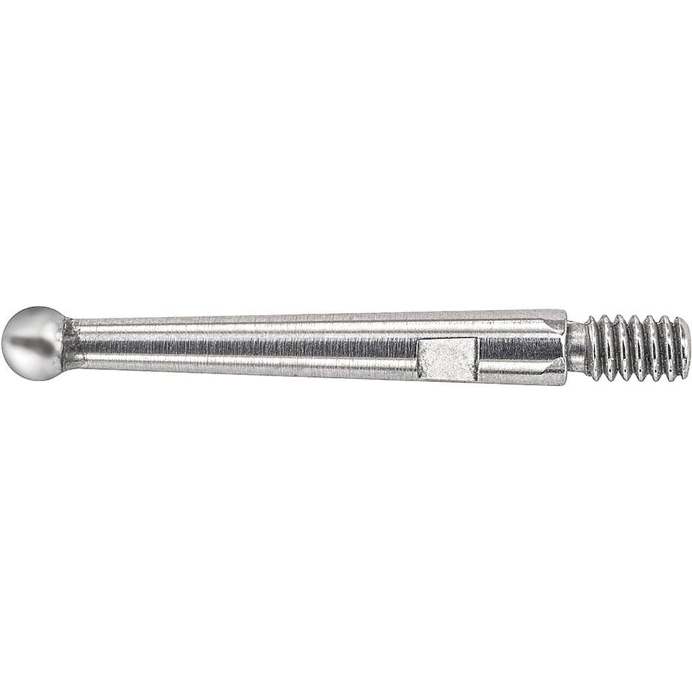 Starrett 65868 Test Indicator Ball Contact Point: 2 mm Ball Dia, 15.88 mm Contact Point Length, Carbide Image