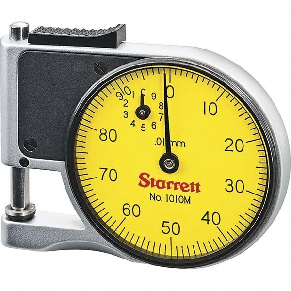 Starrett 53116 0 to 9mm Measurement, 0.01mm Graduation, 1/2" Throat Depth, Dial Thickness Gage Image