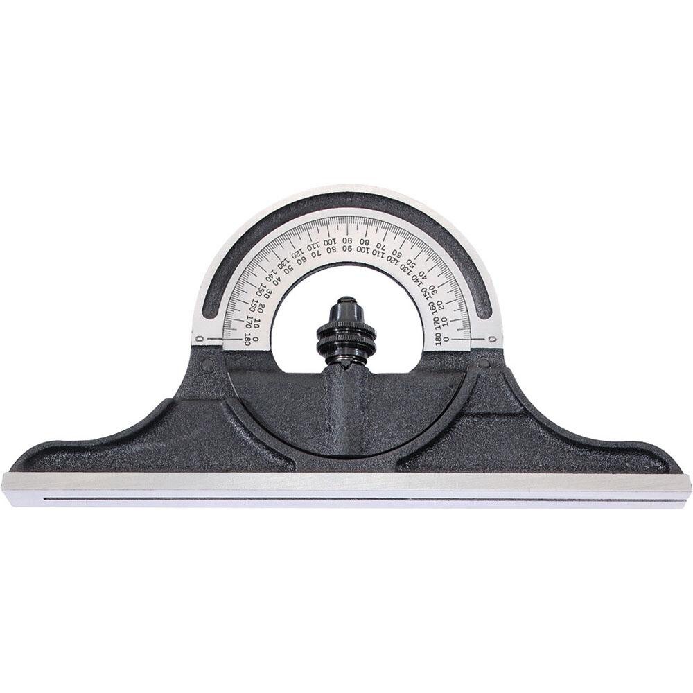 12 to 24 Inch Long Blade, Reversible Combination Square Protractor Head