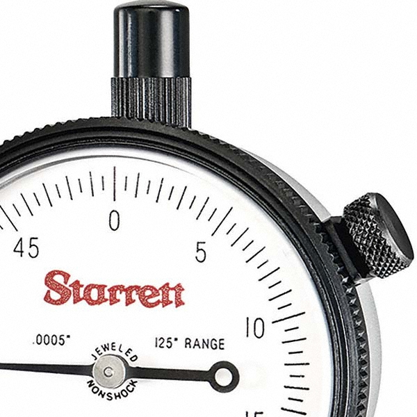 Starrett 1/8" Range, 050 Dial Reading, 0.0005" Graduation Dial Drop Indicator 58709882
