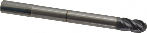 Accupro 12177250 Ball End Mill: 0.4724" Dia, 0.8661" LOC, 4 Flute, Solid Carbide Image