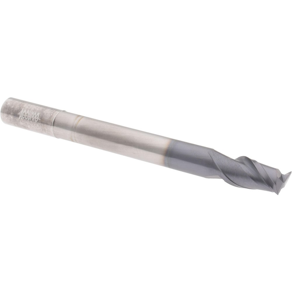 Accupro 12177233 Square End Mill: 0.4724 Dia, 0.8661 LOC, 2 Flutes, Solid Carbide Image