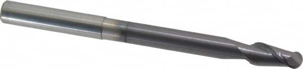 Accupro 12177190 Ball End Mill: 0.3125" Dia, 0.625" LOC, 2 Flute, Solid Carbide 