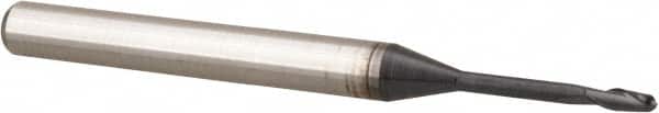 Accupro 12176950 Ball End Mill: 0.0469" Dia, 0.141" LOC, 2 Flute, Solid Carbide 