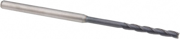 Accupro 6501382 Square End Mill: 0.095 Dia, 0.142 LOC, 1/8 Shank Dia, 2-1/2 OAL, 3 Flutes, Solid Carbide 