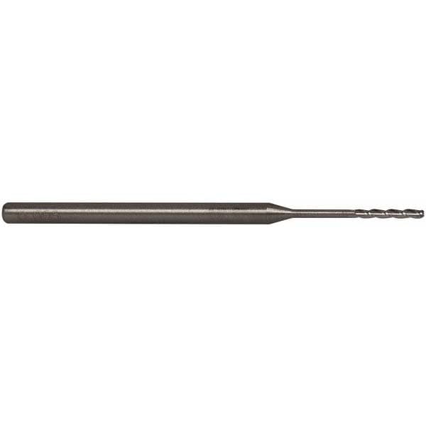 Ball End Mill: 0.055" Dia, 0.385" LOC, 3 Flute, Solid Carbide