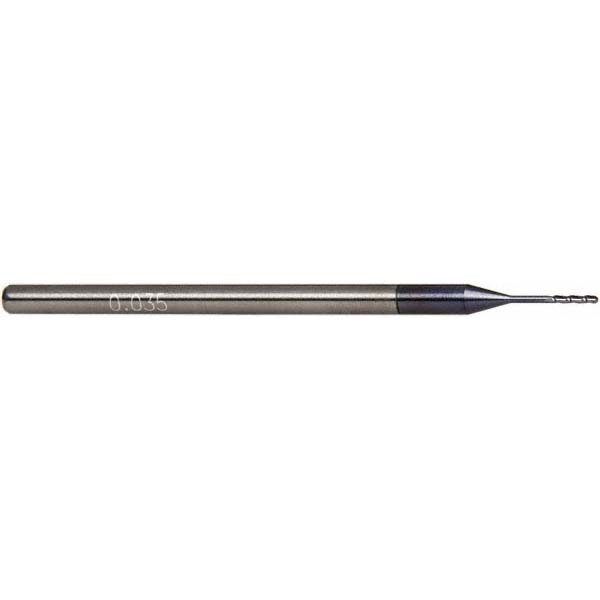 Accupro AP58746405 Ball End Mill: 0.035" Dia, 0.175" LOC, 3 Flute, Solid Carbide Image
