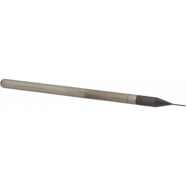 Accupro 6501145 Square End Mill: 0.01 Dia, 0.015 LOC, 1/8 Shank Dia, 2-1/2 OAL, 3 Flutes, Solid Carbide 