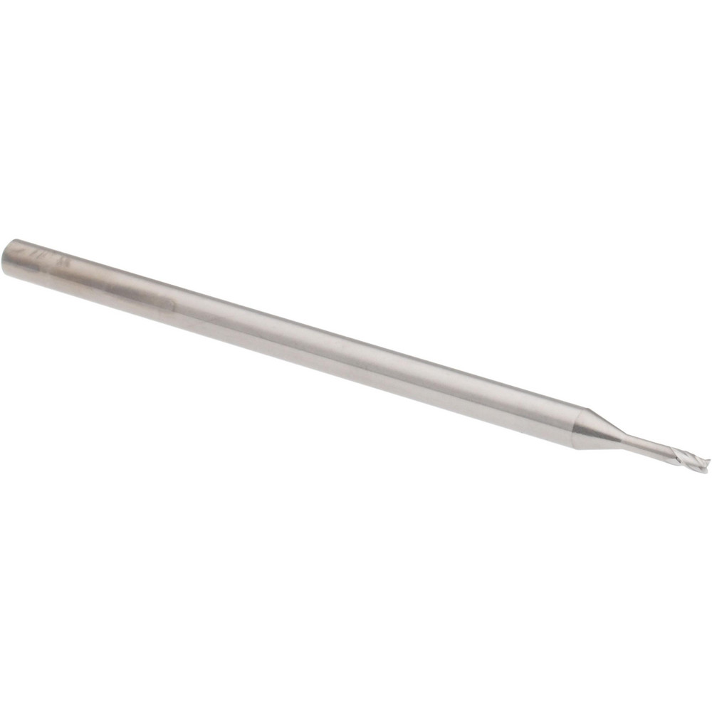 Accupro 14797208 Square End Mill: 3/64 Dia, 0.075 LOC, 1/8 Shank Dia, 2-1/2 OAL, 3 Flutes, Solid Carbide Image