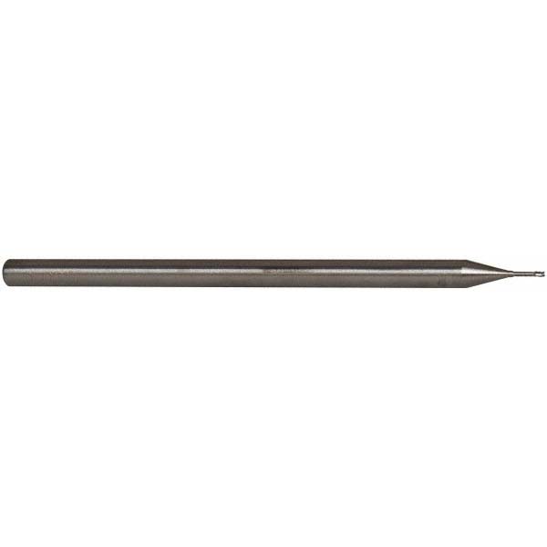 Accupro 14797153 Square End Mill: 0.025 Dia, 0.037 LOC, 1/8 Shank Dia, 2-1/2 OAL, 3 Flutes, Solid Carbide Image