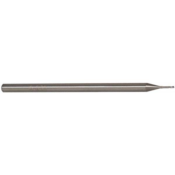 Accupro 14797156 Square End Mill: 1/32 Dia, 0.045 LOC, 1/8 Shank Dia, 2-1/2 OAL, 3 Flutes, Solid Carbide Image