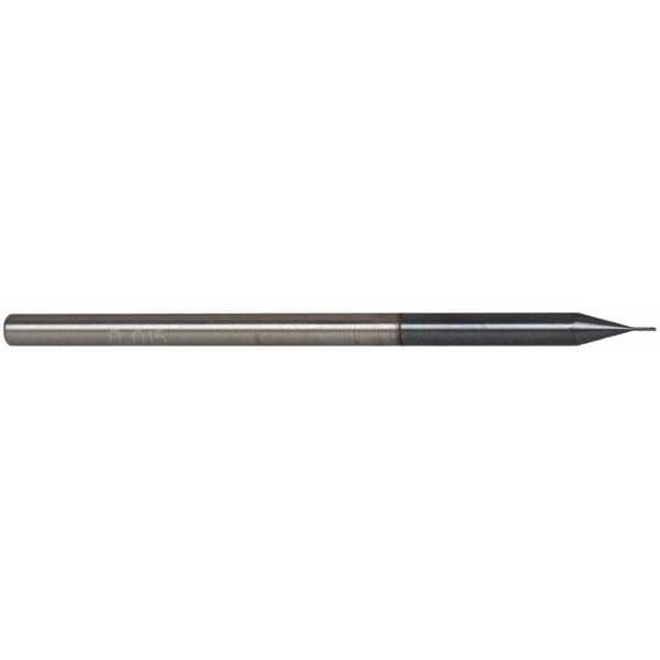 Accupro 6501143 Square End Mill: 0.01 Dia, 0.015 LOC, 1/8 Shank Dia, 2-1/2 OAL, 3 Flutes, Solid Carbide 